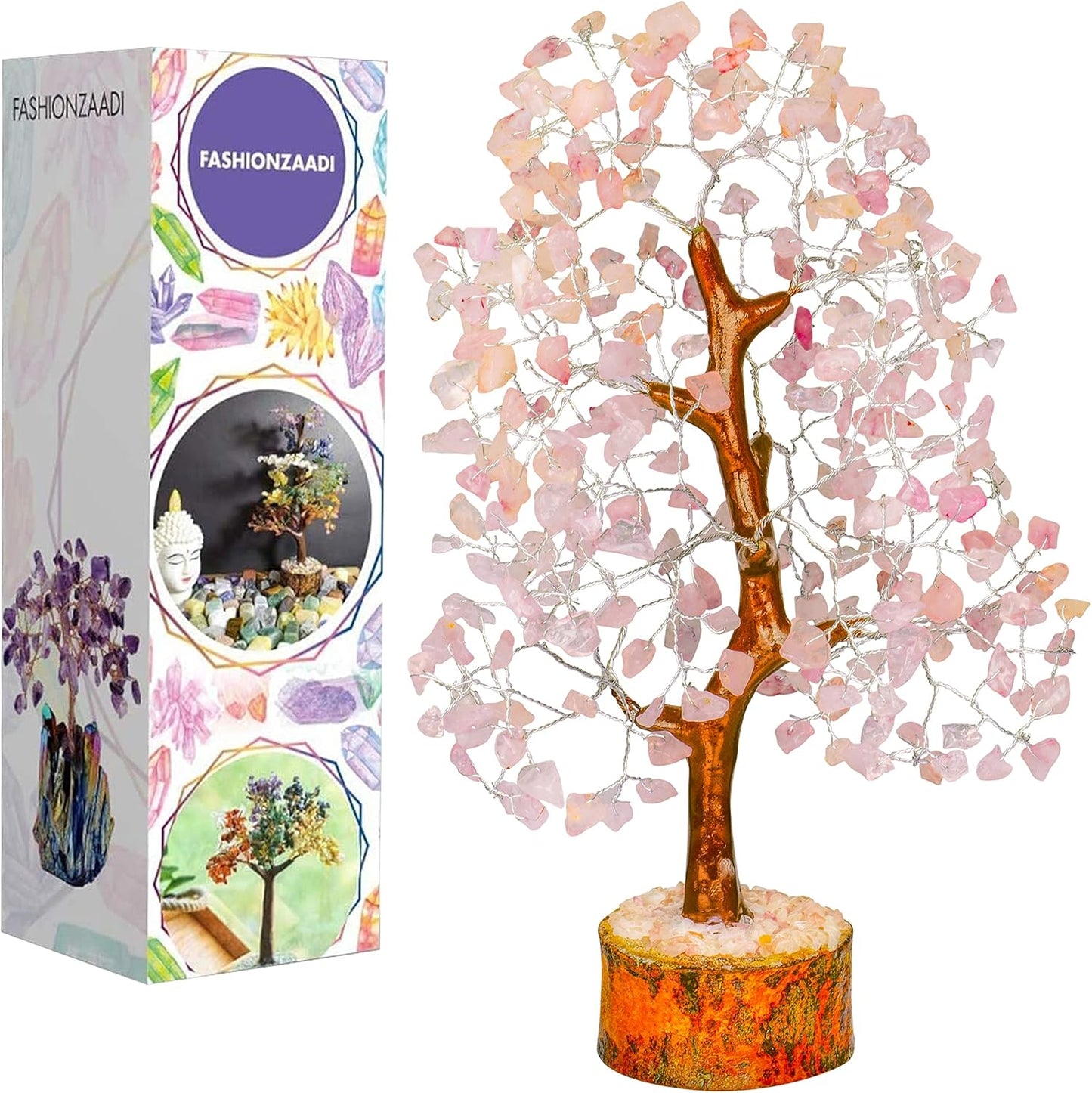 Rose Quartz Feng Shui Crystal Tree of Life