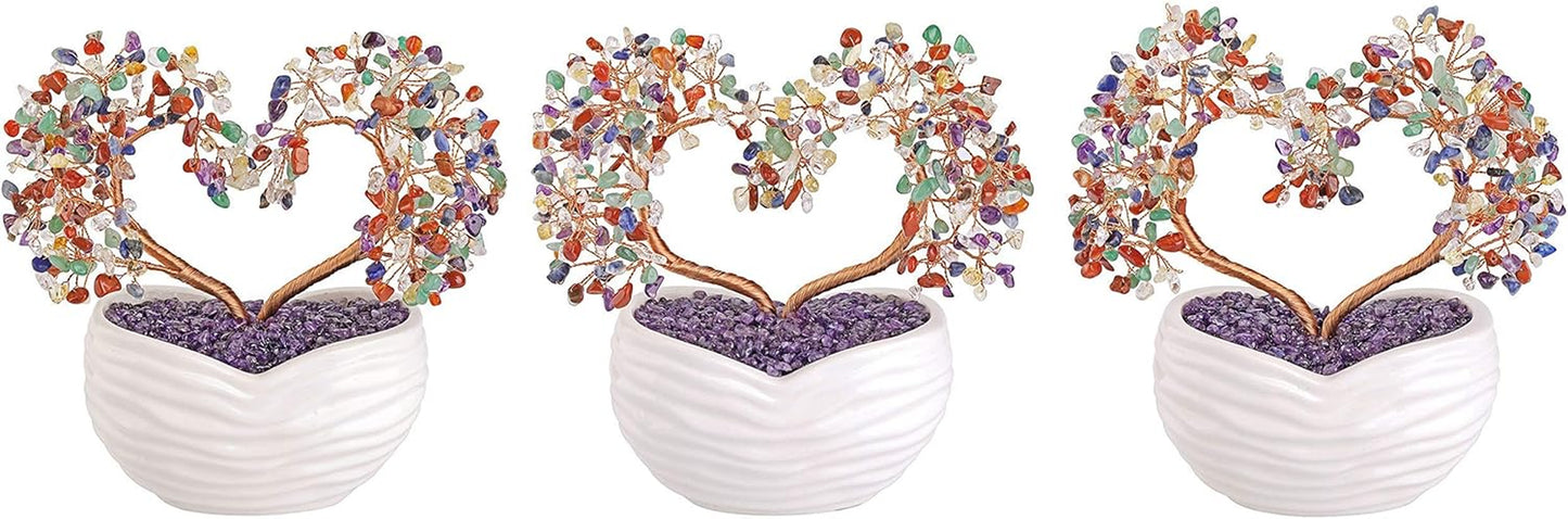 7 Chakra Healing Crystal Heart Money Tree