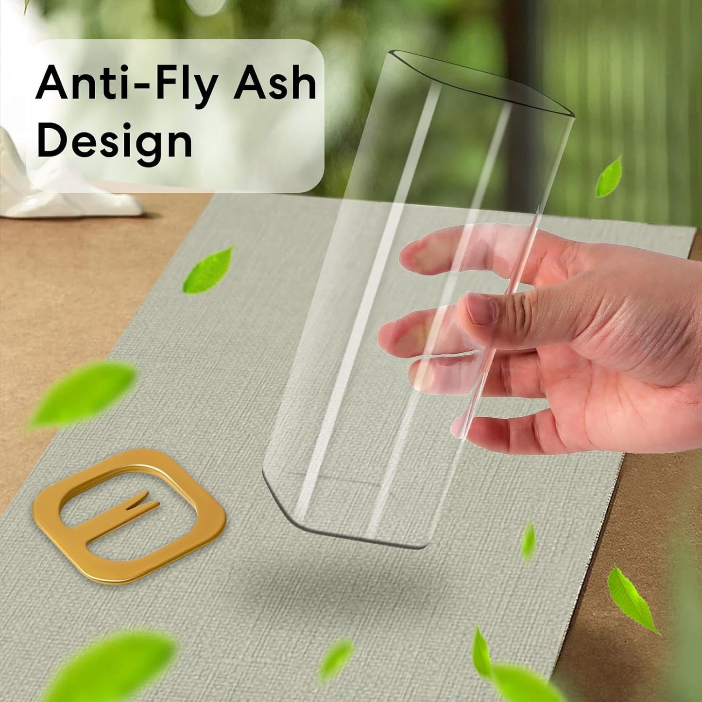 Golden Glass Incense Burner Stick Holder